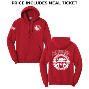 25. Warrior Ride 2026 Distressed Print Hooded Sweatshirt-Red