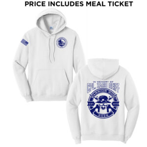 26. Warrior Ride 2026 Distressed Print Hooded Sweatshirt-White