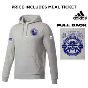 29. Warrior Ride 2026 Distressed Print adidas Fleece Pullover Hooded Sweatshirt-Grey
