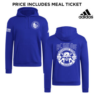 30. Warrior Ride 2026 Distressed Print adidas Fleece Pullover Hooded Sweatshirt-Royal