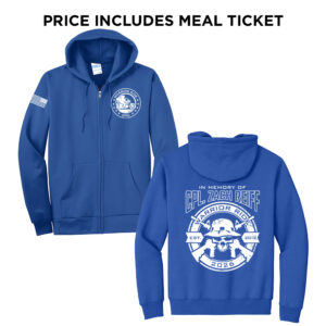 33. Warrior Ride 2026 Distressed Print Full Zip Hooded Sweatshirt-Royal