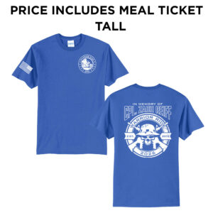 05b. Warrior Ride 2026 Distressed Print TALL Short Sleeve Tee-Royal
