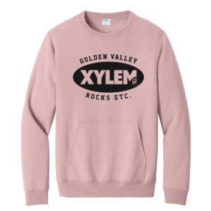 Xylem Unisex Core Fleece Crewneck Sweatshirt with Pocket-Pale Blush