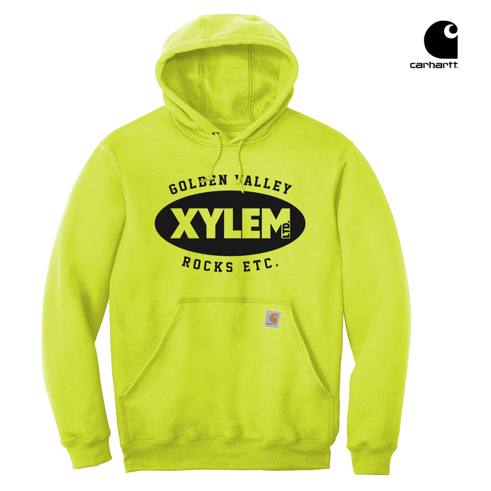 Xylem Carhartt Adult Midweight Hooded Sweatshirt-Brite lime