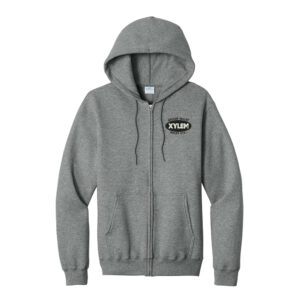 Xylem Unisex Core Fleece Full-Zip Hooded Sweatshirt-Graphite Heather