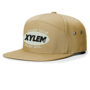 Xylem Richardson 7 Panel Twill Strapback Cap -Solid Color-Biscuit