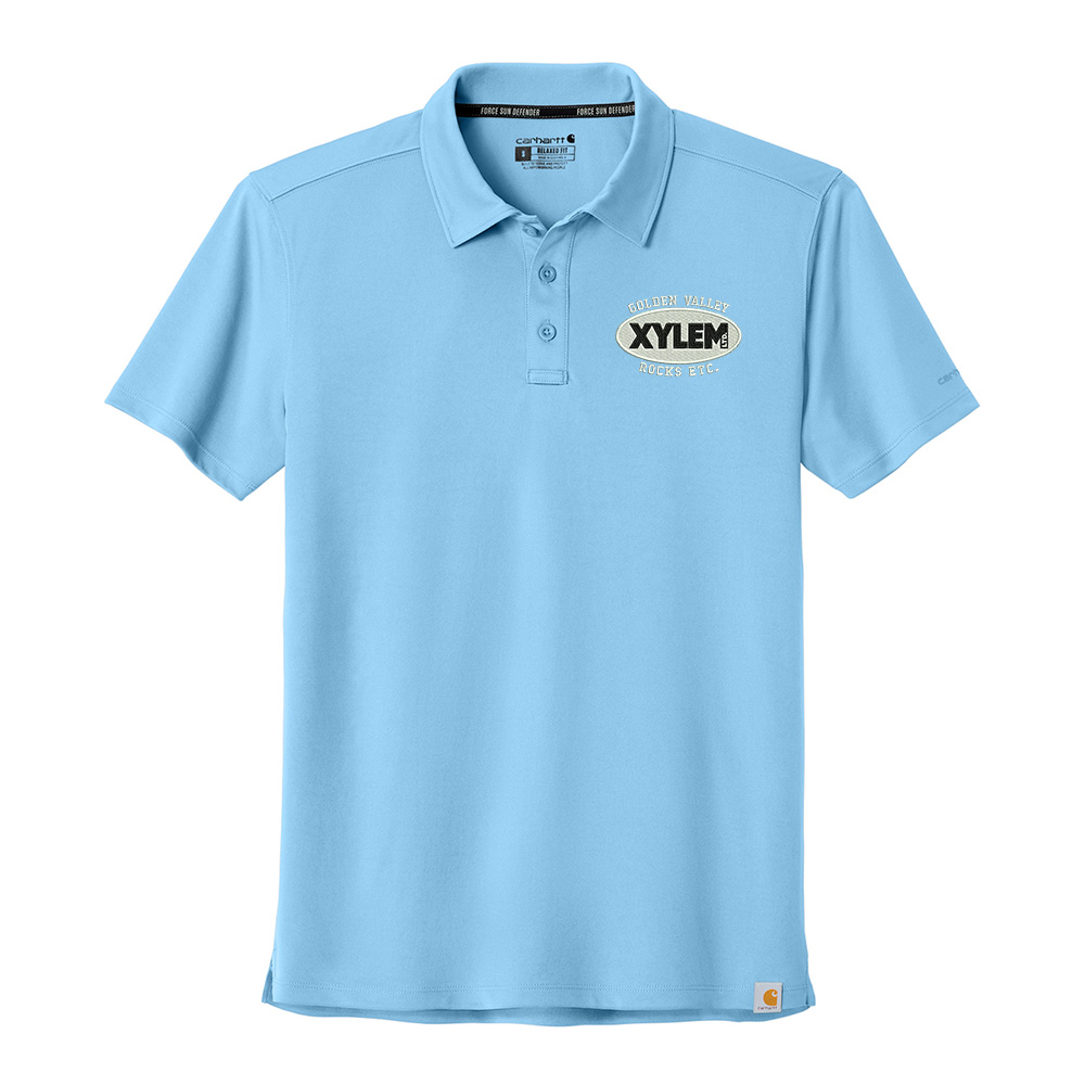 Xylem Carhartt Force Sun Defender Polo Men-Fresh Water Blue