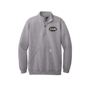 Xylem Carhartt Men Midweight 1/4-Zip Mock Neck Sweatshirt-Heather Grey