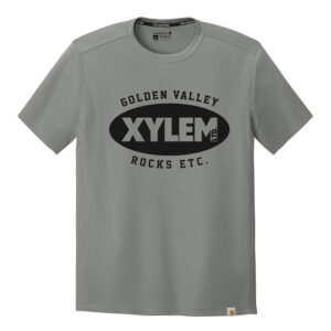 Xylem Carhartt Force Men Sun Defender Short Sleeve T-Shirt-Asphalt Grey