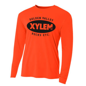 Xylem Adult Cooling Performance long sleeve Crew Tee-Safety Orange