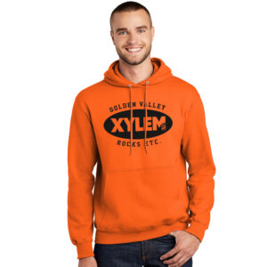 Xylem Unisex Fleece Hooded Sweatshirt-Safety Orange