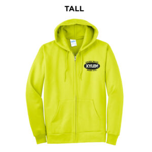 Xylem Tall Fleece Full Zip Hooded Sweatshirt-Safety Green