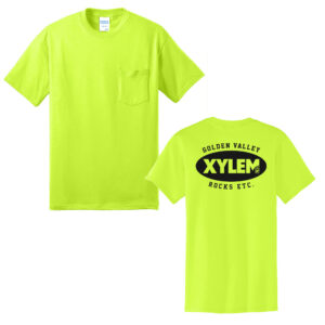 Xylem Unisex Core Blend POCKET Tee-Safety Green