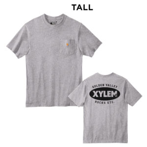 Xylem Carhartt Workwear TALL Pocket Short Sleeve cotton T-Shirt -Heather Grey