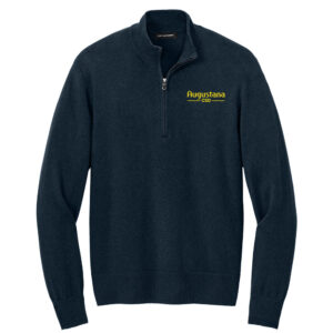 Augustana Port Authority Easy Care 1/4-Zip Sweater Men-River Blue Navy