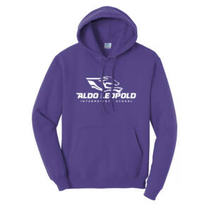 Aldo Unisex Fleece Hooded Sweatshirt-Purple