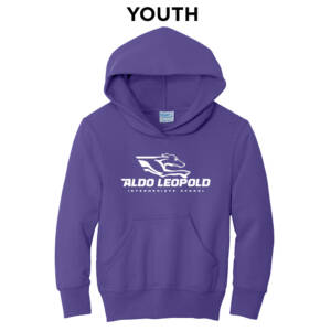 Aldo Youth Fleece Hooded Sweatshirt-Purple