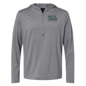 ATB Dance adidas Men’s Lightweight Quarter-Zip Hooded Pullover-Grey Three