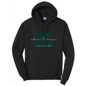 ATB Dance Unisex Classic Core weight Cozy Pullover Hooded Sweatshirt -Black