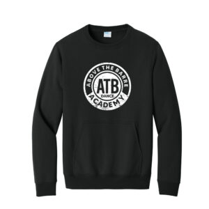 ATB Dance Unisex Core Fleece Crewneck Pocket Sweatshirt -Black
