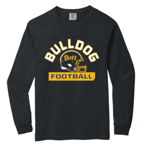 Bett Football Comfort Colors Heavyweight Ring Spun Long Sleeve Tee – Black