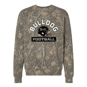 Bett Football Independent Trading Co Unisex Heavyweight Crewneck Sweatshirt – Deadwood Tree Camo 3D PUFF