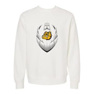 Bett Football Independent Trading Midweight Unisex crewneck sweatshirt – White 3D PUFF