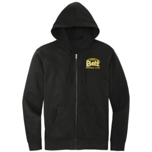 Bett Football District Unisex V.I.T. Fleece Full Zip Hoodie – Black