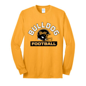 Bett Football Unisex Cotton Long Sleeve Tee-Gold