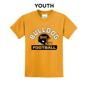 Bett Football Youth Short Sleeve Tee-Gold