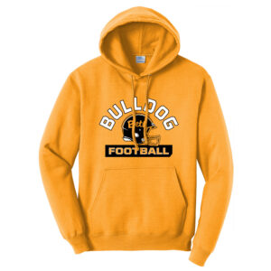 Bett Football Unisex Fleece Hooded Sweatshirt-Gold