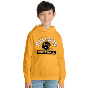 Bett Football Youth Fleece hooded Sweatshirt-Gold