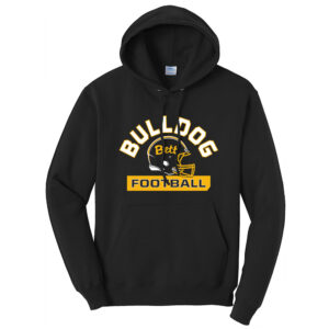Bett Football Unisex Classic Core weight Cozy Pullover Hooded Sweatshirt – JetBlack