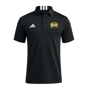 Bett Football Adidas 3 Stripe short sleeve Polo Black