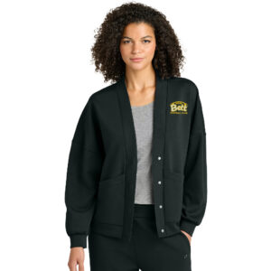 Bett Football OGIO Women’s Transcend Cardigan w/hidden snaps – Blacktop