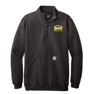 Bett Football Carhartt Men Midweight 1/4 Zip Mock Neck Sweatshirt – CarbonHeather