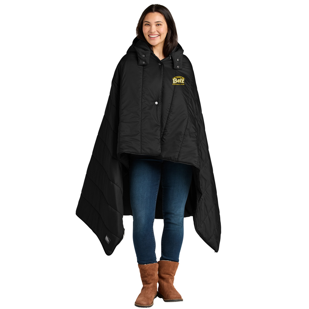 Bett Football Eddie Bauer Puffy Camp Poncho - Black OSFA