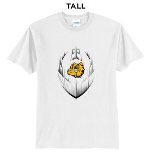 Bett Football  Tall Core Blend short Sleeve T Shirts – White