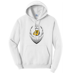 Bett Football Unisex Classic Core weight Cozy Pullover Hooded Sweatshirt – White