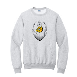 Bett Football Unisex Core Fleece Crewneck Pocket Sweatshirt -Ash