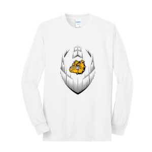 Bett Football Unisex Long Sleeve Core Blend T Shirt – White