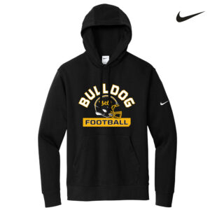 Bett Football Nike Club Fleece Sleeve Swoosh Pullover Hoodie Men-Black