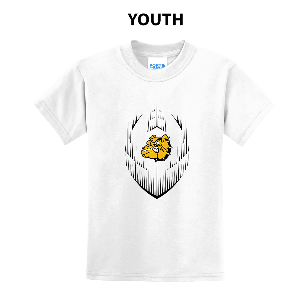 Bett Football Youth Short Sleeve Tee - White