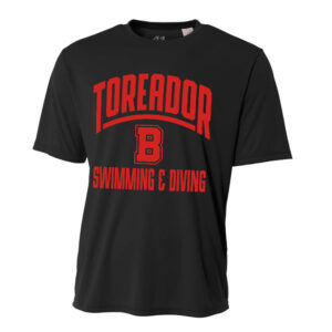 Boone Swim Dive Adult Cooling Performance Tshirt -Black