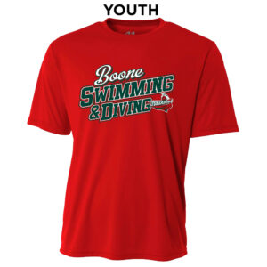 Boone Swim Dive YOUTH Cooling Performance Tshirt-Red