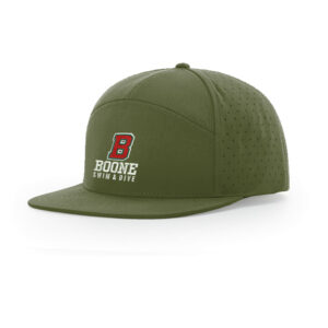 Boone Swim Dive Richardson Cannon 7-Panel Performance Cap-Moss Green