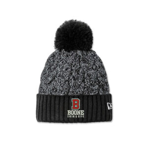 Boone Swim Dive New Era Marled Knit Pom Beanie-Dark Green/ Graphite/ White