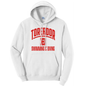 Boone Swim Dive Unisex Fleece Hooded Sweatshirt-White