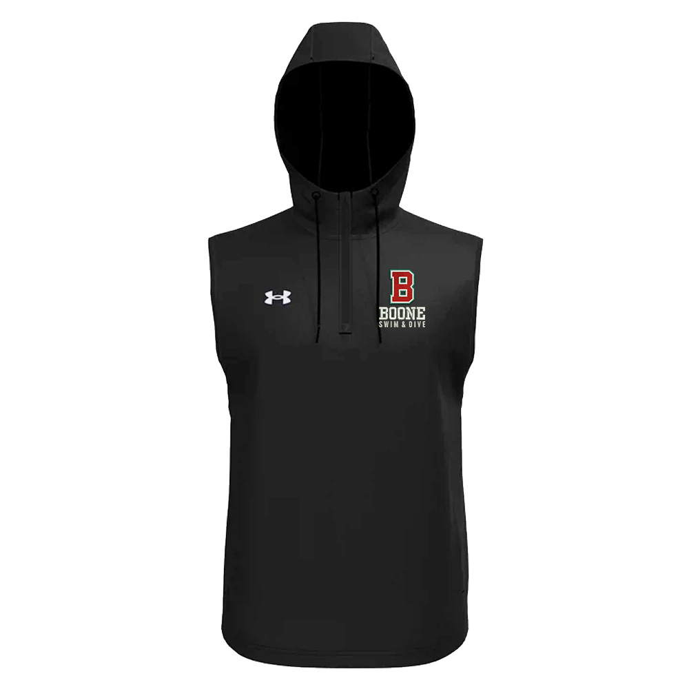 Boone Swim Dive Under Armour UA MOTIVATE PIN sleeveless hoodie -Black