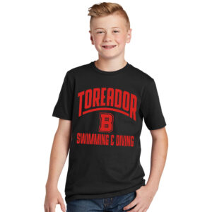Boone Swim Dive Youth Premium Short Sleeve Tee-Black